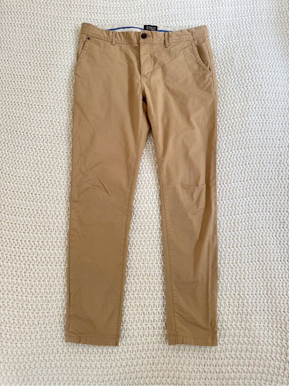 Scotch & Soda Men’s Slim Tan Chinos
